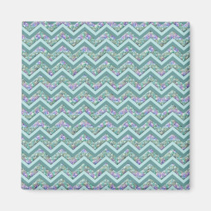 Rainbow Foil ZigZag Mönster Magnet