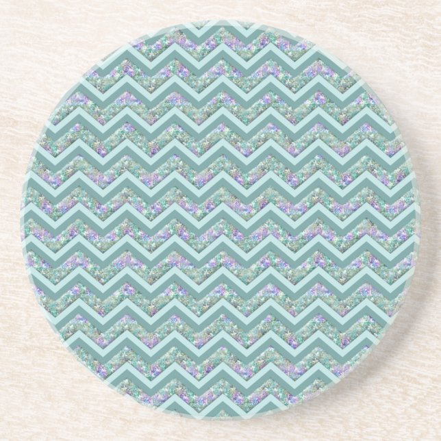 Rainbow Foil ZigZag Mönster Underlägg (Framsidan)