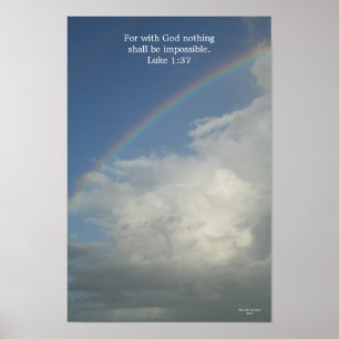 Rainbow, för med Gud är inget omöjligt Poster