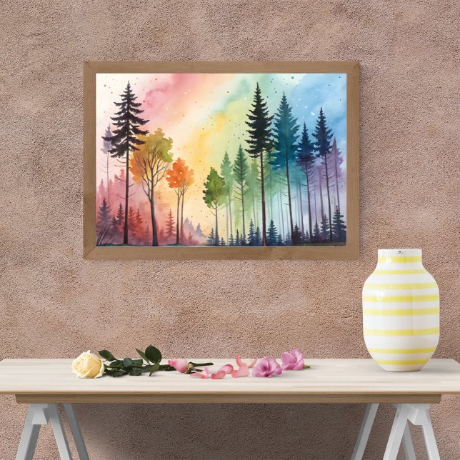 Rainbow Forest Canopy Poster (Skapare uppladdad)
