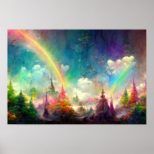 Rainbow Forest Lomised Land Poster