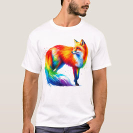 Rainbow Fox T Shirt
