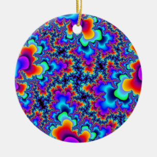 Rainbow Fractal Julgransprydnad Keramik