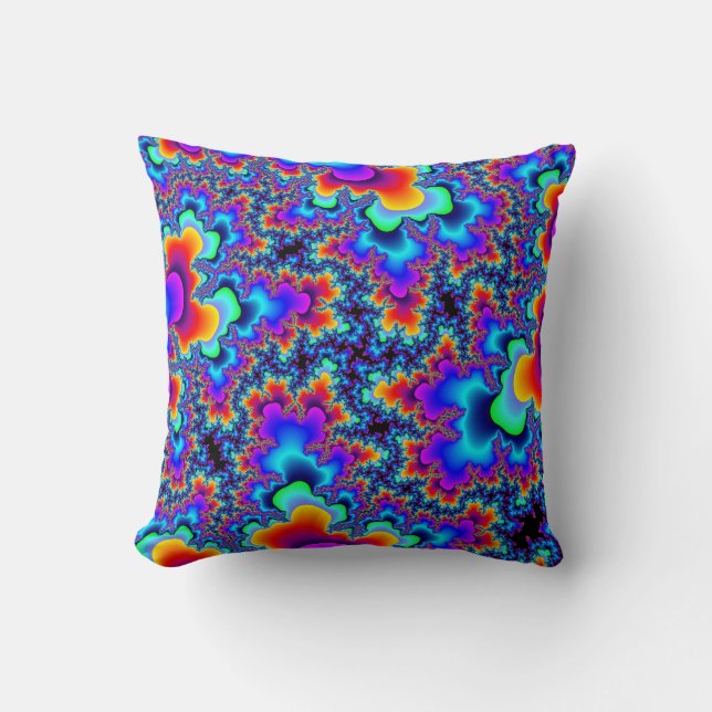 Rainbow Fractal Kudde (Framsida)