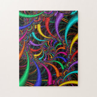 Rainbow Fractal Spiral Rainbow Mönster Pussel