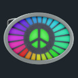 Rainbow Fredstecken<br><div class="desc">Fredssymbolen bälte låsbeslag i regnbåge i färg.</div>