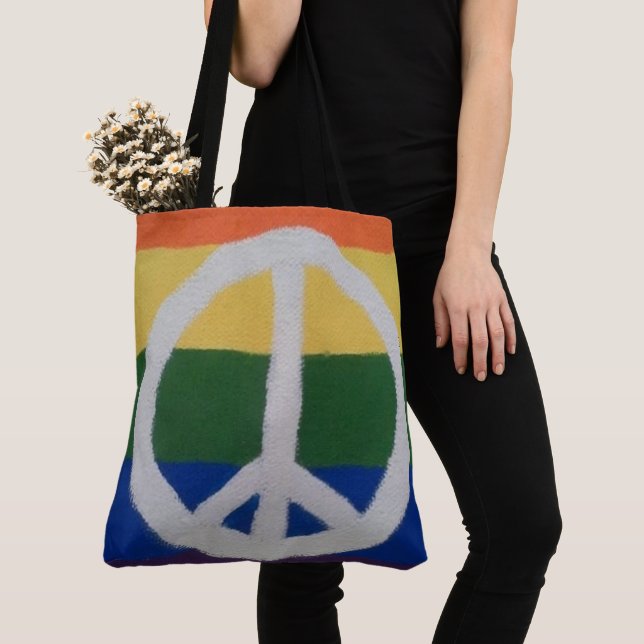 Rainbow Fredstecken Bag Tygkasse (Närbild)