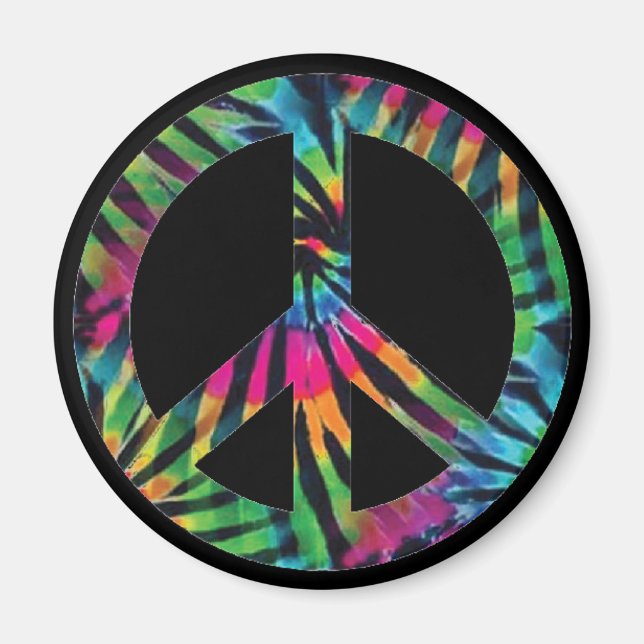 Rainbow Fredstecken Hippie Magnet (Framsidan)