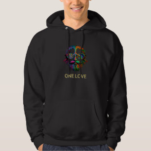 Rainbow Fredstecken , LGBTQ , ONE KÄRLEK , Hippie Hoodie