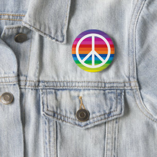 Rainbow Fredstecken Rand Knapp