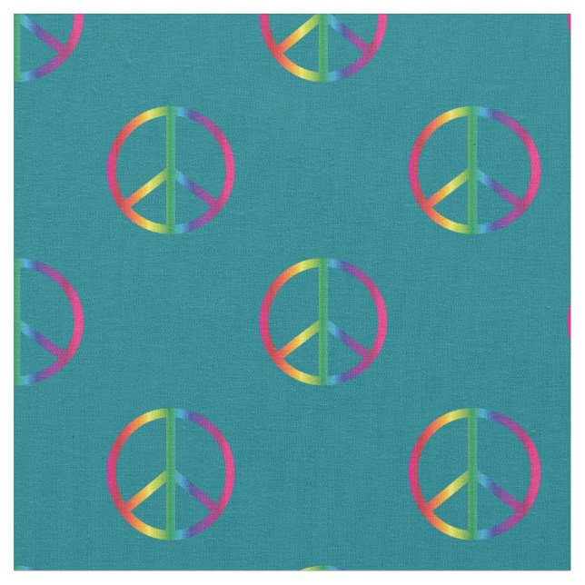 Rainbow Fredstecken Teal Tyg (Närbild)