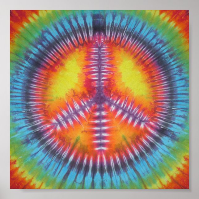 Rainbow Fredstecken Tie Dye Poster (Framsidan)
