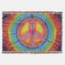 Rainbow Fredstecken Tie Dye Throw Blanket Filt