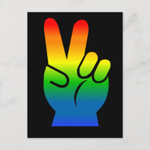 Rainbow Fredstecken Vykort