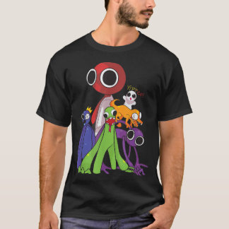 Rainbow Friends Blue Red orange grönt T Shirt