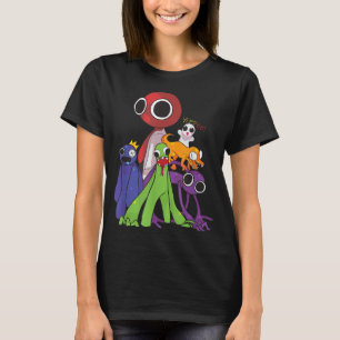 Rainbow Friends Blue Red orange grönt T Shirt