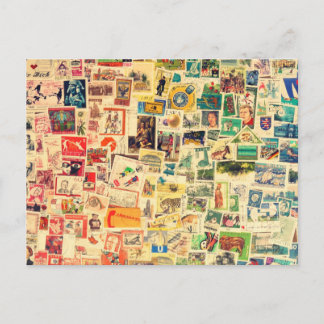 Rainbow Frimärke Vykort