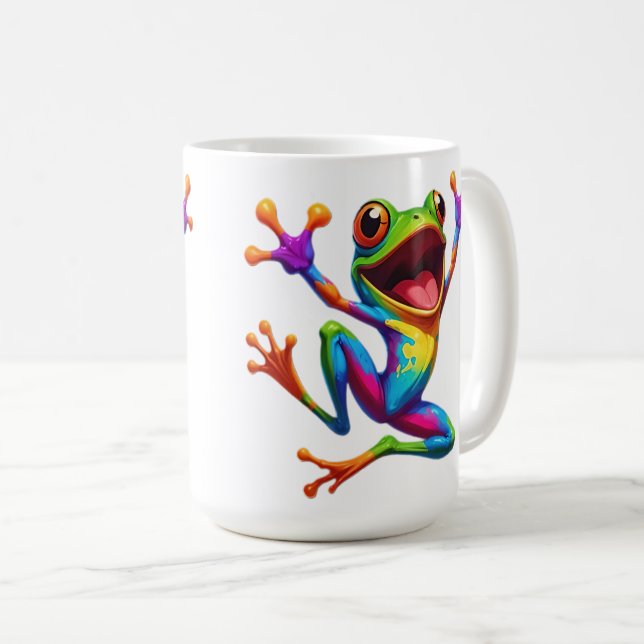 Rainbow Frog  Kaffemugg (Framsida höger)
