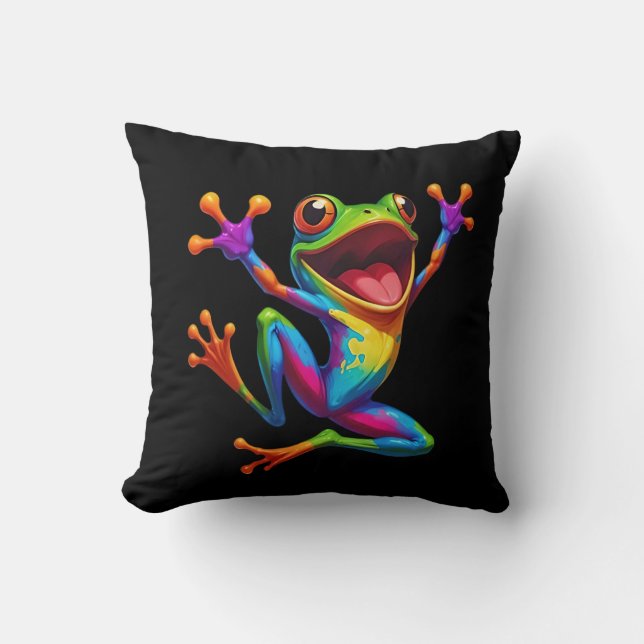 Rainbow Frog  Kudde (Framsida)
