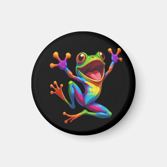 Rainbow Frog  Magnet (Framsidan)