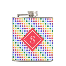 Rainbow Fuzzy Dots Personlig Monogram