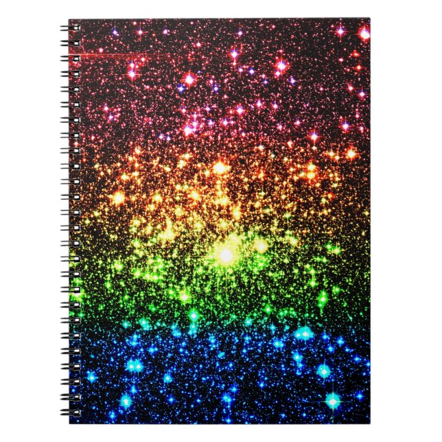 Rainbow Galaxy Anteckningsbok Med Spiral (Framsidan)