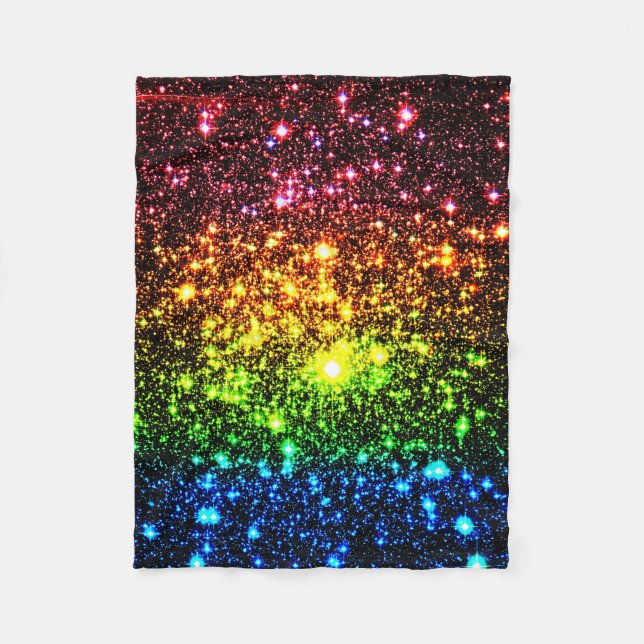 Rainbow Galaxy Fleece Blanket (Framsidan)