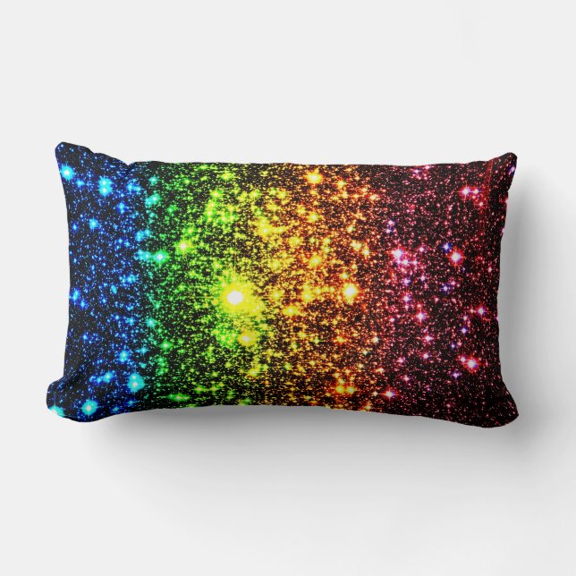 Rainbow Galaxy Lumbar Pillow Lumbarkudde (Framsida)