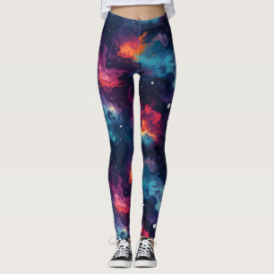 Rainbow Galaxy Mönster Leggings