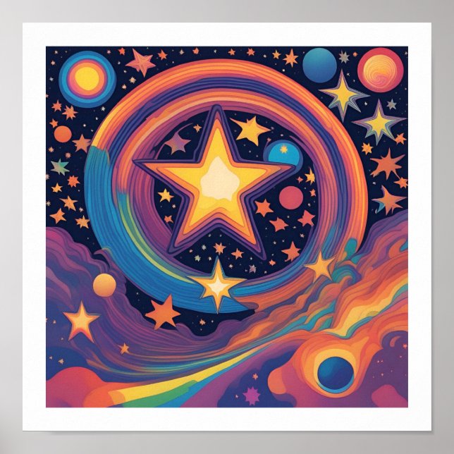 Rainbow Galaxy Poster (Framsidan)