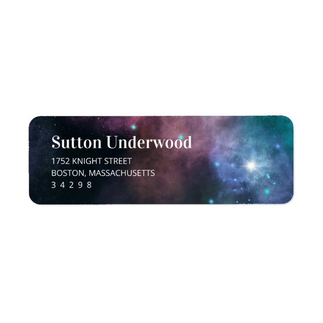 Rainbow Galaxy Returadress Returadress Etikett (Framsidan)