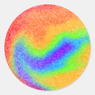 Rainbow Galaxy Sticker Runt Klistermärke