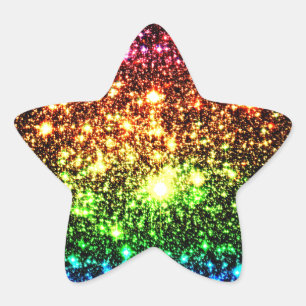 Rainbow Galaxy Stjärnformat Klistermärke