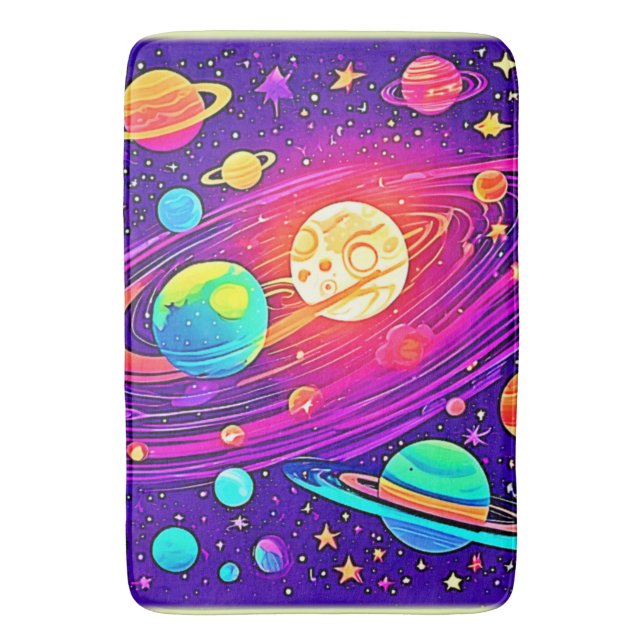 Rainbow Galaxy: Tecknadens Roligt Badrumsmatta (Framsidan (Vertikal))