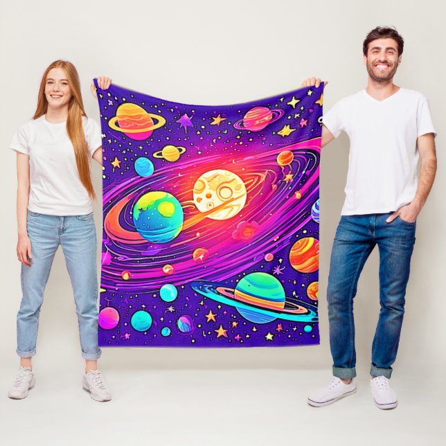 Rainbow Galaxy: Tecknadens Roligt Fleecefilt (På plats)