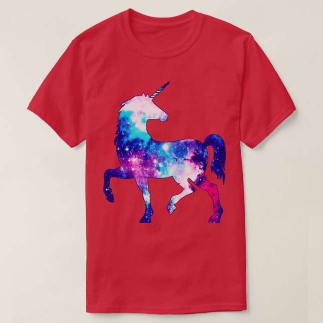 Rainbow Galaxy Unicorn Coola T Shirt (Design framsida)