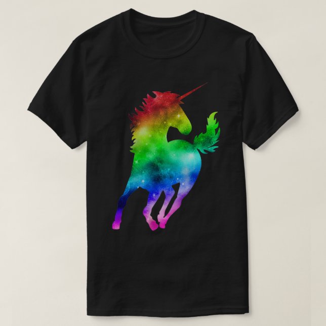 Rainbow Galaxy Unicorn Essential T Shirt (Design framsida)