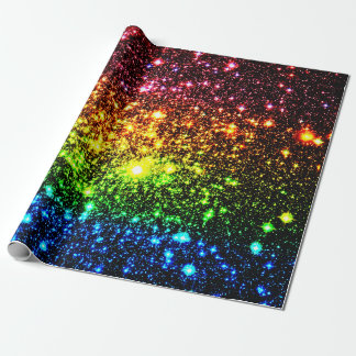 Rainbow Galaxy Wrapping Papper Presentpapper