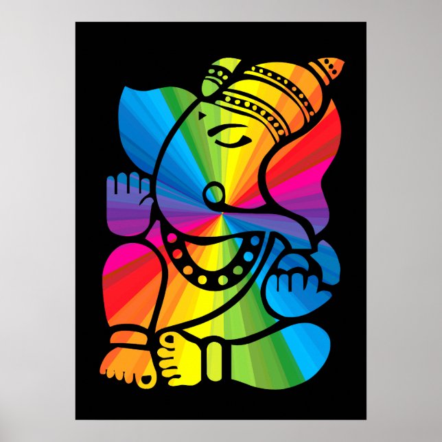 Rainbow Ganesha Poster (Framsidan)