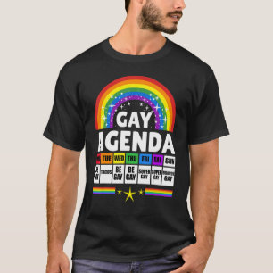 Rainbow Gay Agenda Pride Kärlek Lgbt Feminist Agen T Shirt