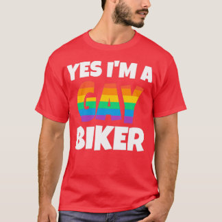 Rainbow Gay Biker Ja, jag är T Shirt