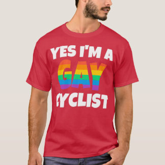Rainbow Gay Cyclist Ja, jag är T Shirt