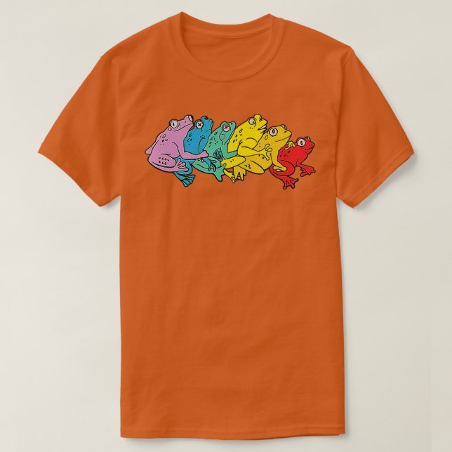 Rainbow Gay Frog Cute LGBTQ T Shirt (Design framsida)