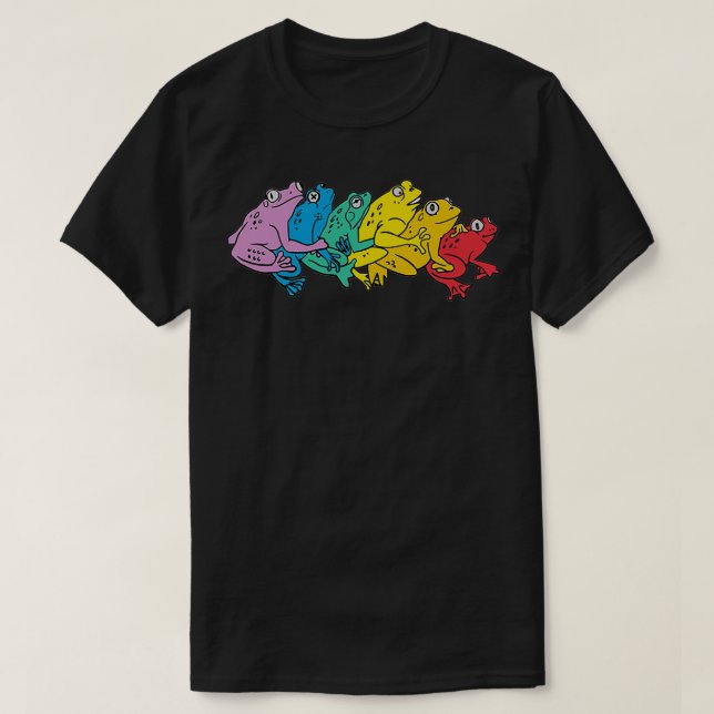 Rainbow Gay Frog RAINBOW GAY 2 T Shirt (Design framsida)
