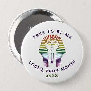 Rainbow Gay LGBTQ Pride Månad gratis för att vara Knapp