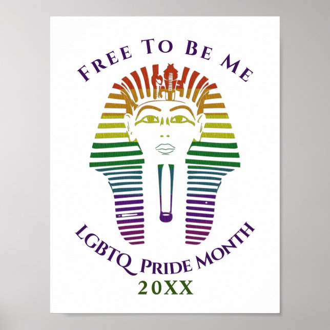 Rainbow Gay LGBTQ Pride Månad gratis för att vara  Poster (Framsidan)