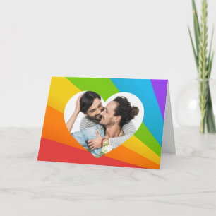 Rainbow Gay par Photo in Heart Romantic Kärlek Kort