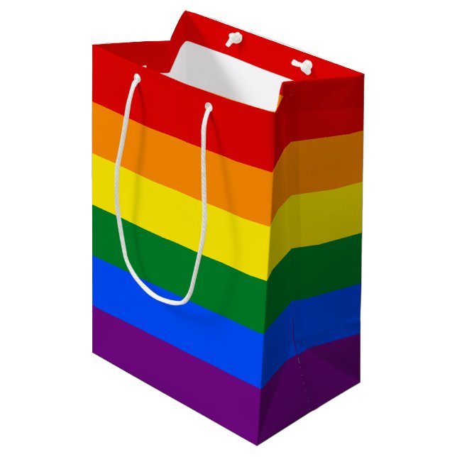 RAINBOW GAY PRIDE FLAGGA | GIFT BAG (Framsidan Vinklad)