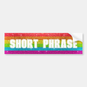 Rainbow Gay pride Flagga Glitter Anpassningsbar Ph Bildekal