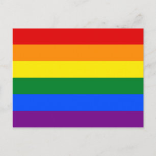 Rainbow Gay pride Flagga Vykort